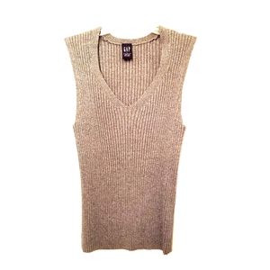 Gap sleeveless sweater vest size large ribbed knit